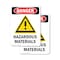 Signmission Hazardous Materials Danger Sign, Plastic, 7in W x 10in L, 2PK OS-2PACK-DS-P-710-V-1315 - alternate 1